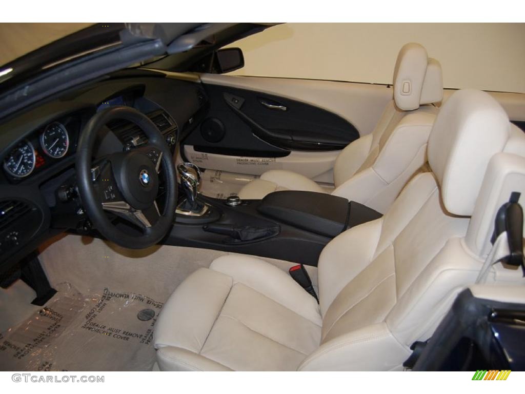 Cream Beige Interior 2008 BMW 6 Series 650i Convertible Photo #45570123