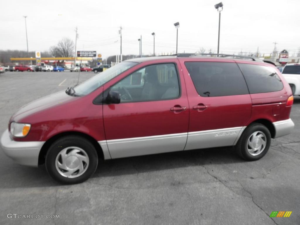 2000 Sienna XLE - Sunfire Red Pearl / Gray photo #4
