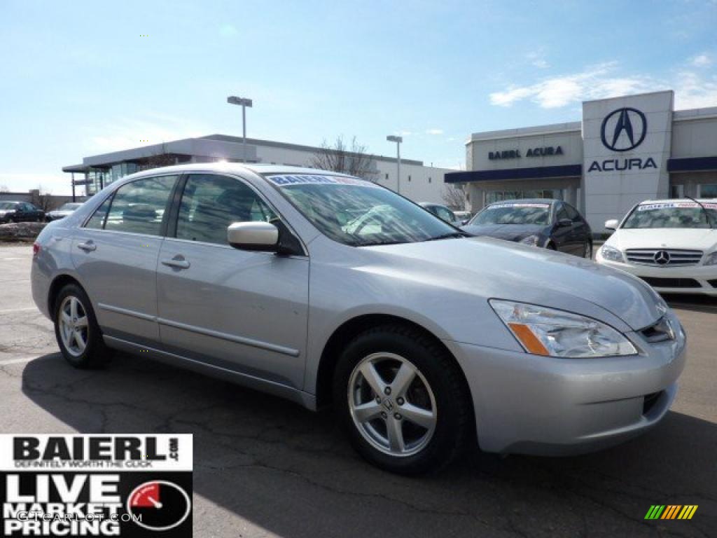 2003 Accord EX-L Sedan - Satin Silver Metallic / Black photo #1