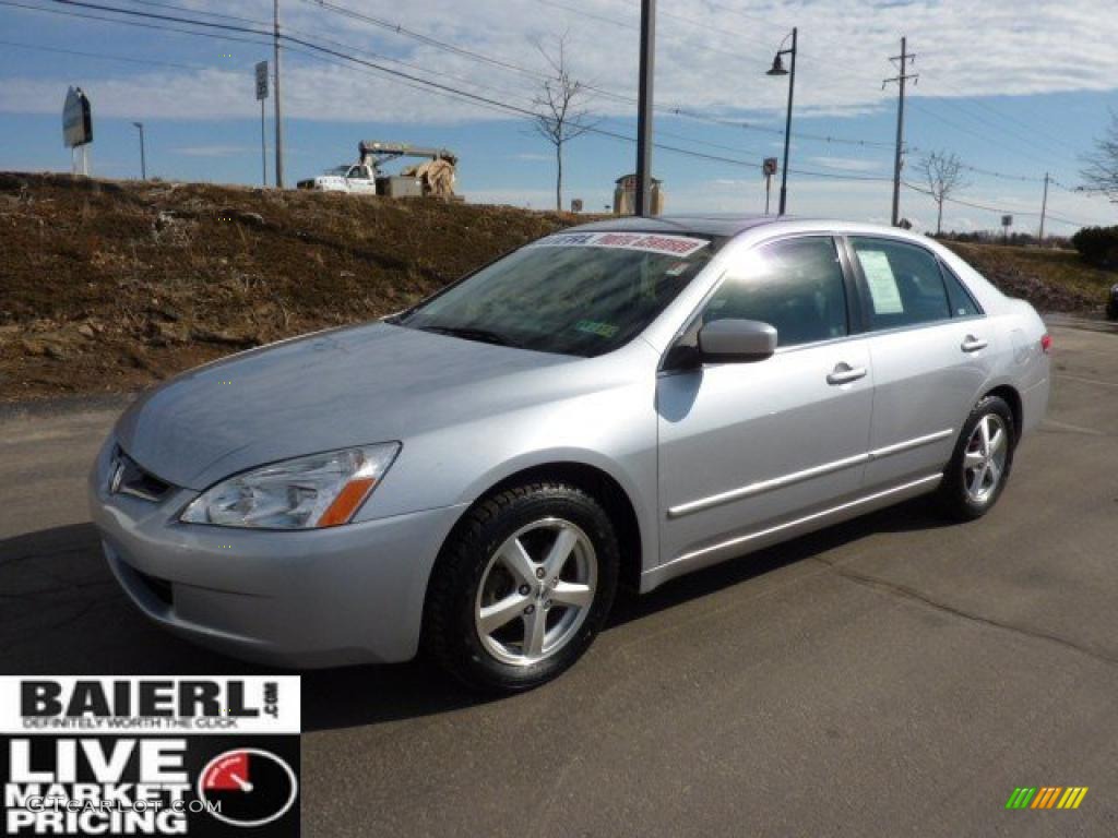 2003 Accord EX-L Sedan - Satin Silver Metallic / Black photo #3