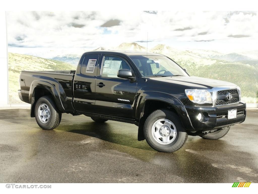 Black 2011 Toyota Tacoma V6 SR5 Access Cab 4x4 Exterior Photo #45574590
