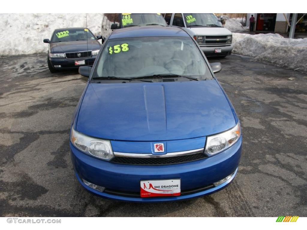 2003 ION 3 Sedan - Bright Blue / Gray photo #2