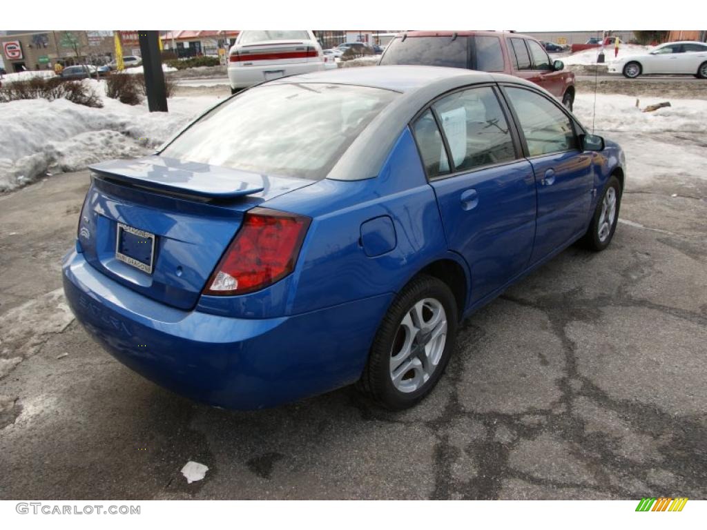 2003 ION 3 Sedan - Bright Blue / Gray photo #4