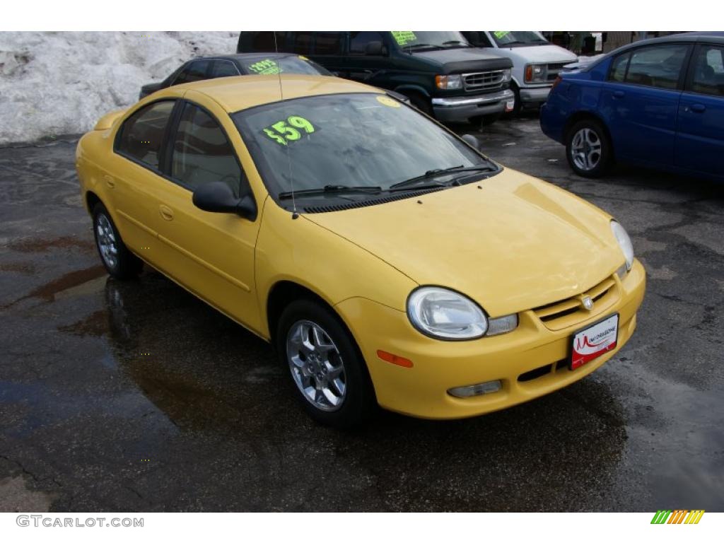 2002 Neon SXT - Solar Yellow / Dark Slate Gray photo #3