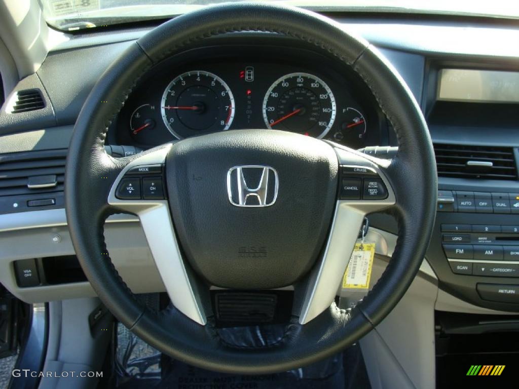 2009 Honda Accord EX-L V6 Sedan Gray Steering Wheel Photo #45575262