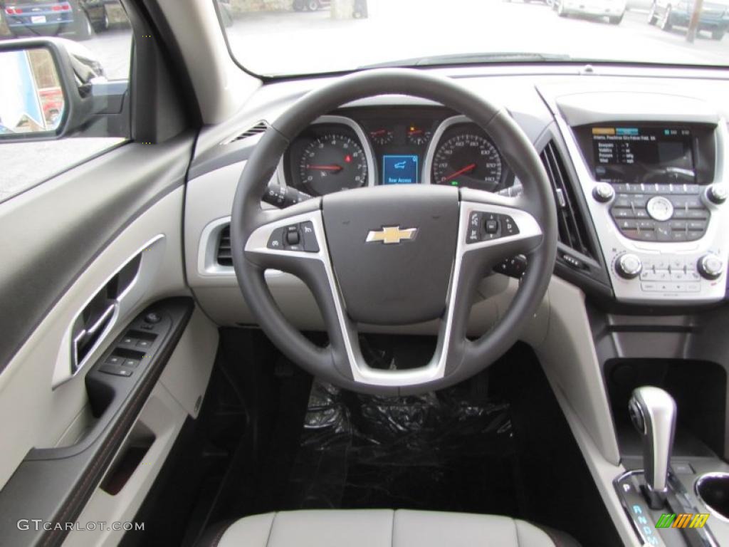 2011 Chevrolet Equinox LT Light Titanium/Jet Black Steering Wheel Photo #45575398
