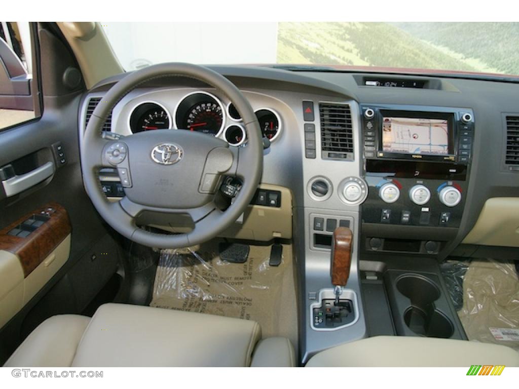 2011 Toyota Tundra Limited CrewMax 4x4 Sand Beige Dashboard Photo #45575726