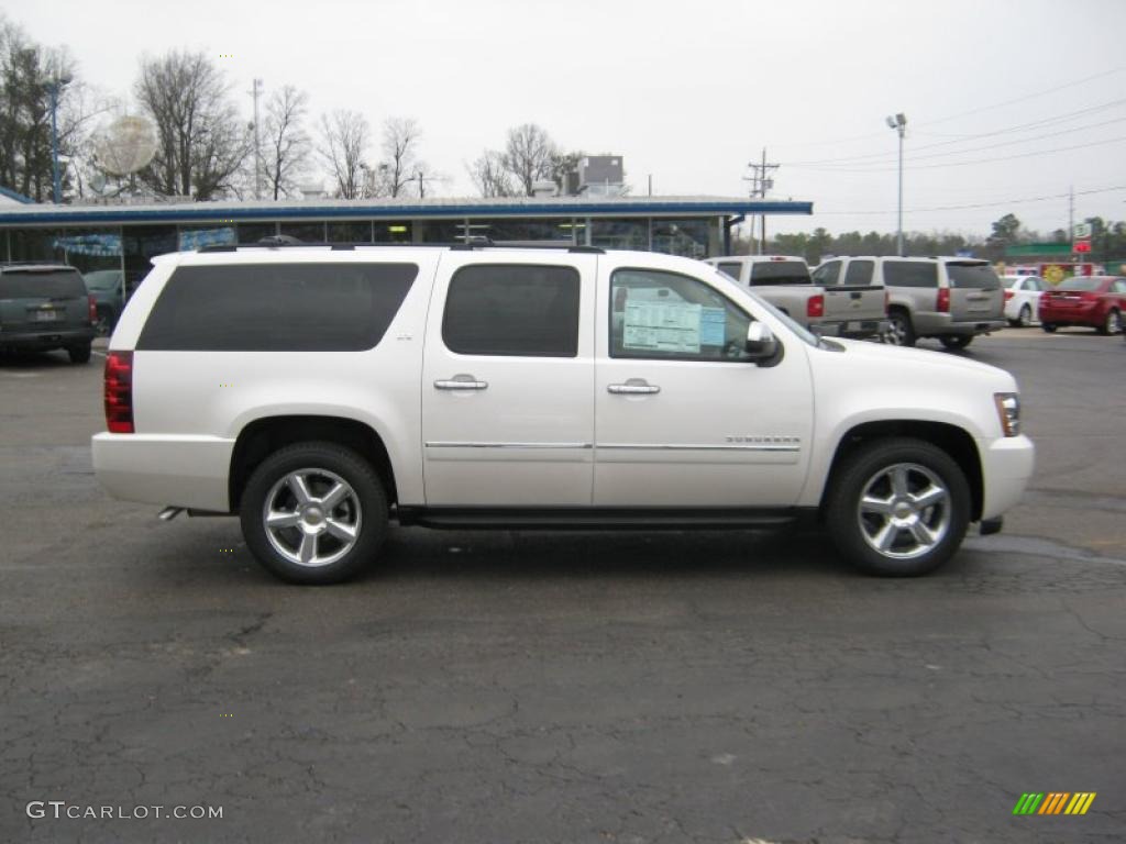 White Diamond Tricoat 2011 Chevrolet Suburban LTZ Exterior Photo #45579575