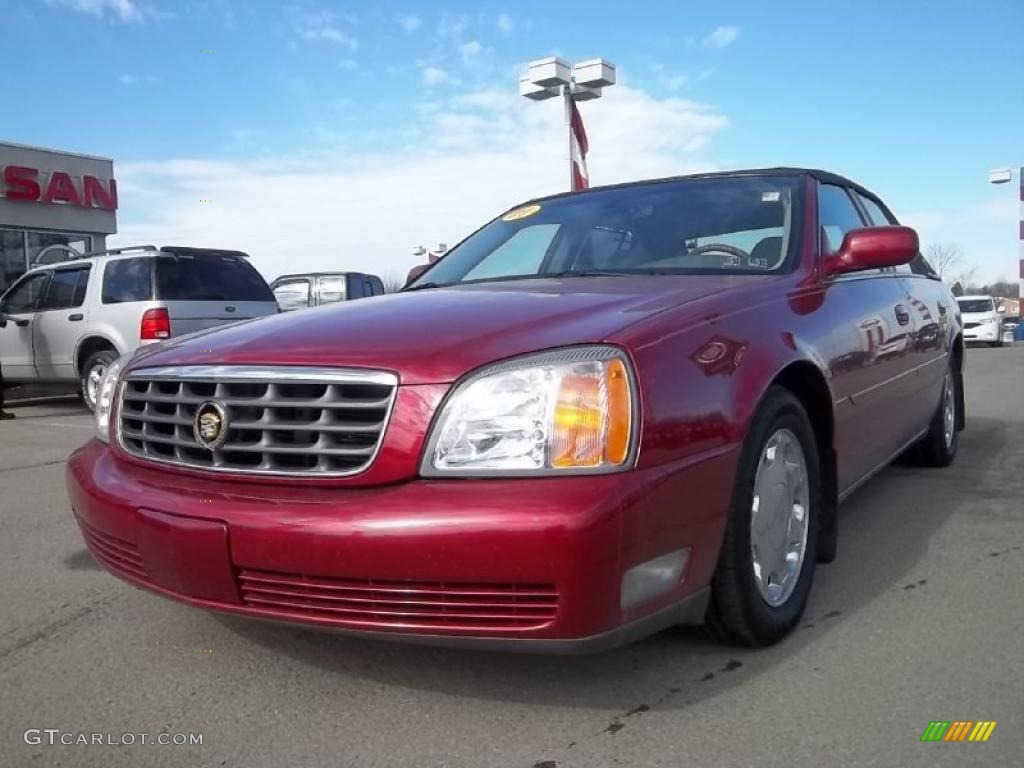 2001 DeVille DHS Sedan - Crimson Pearl Red / Neutral Shale photo #1
