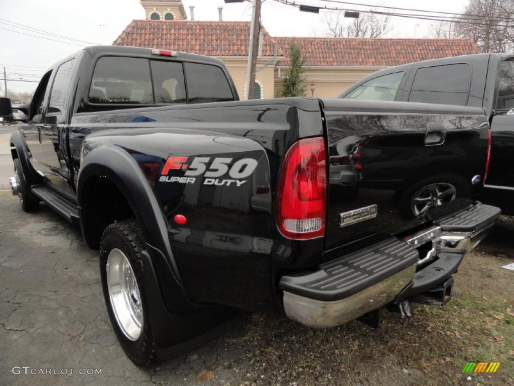2007 F550 Super Duty Lariat Crew Cab 4x4 Dually - Black / Medium Flint photo #3