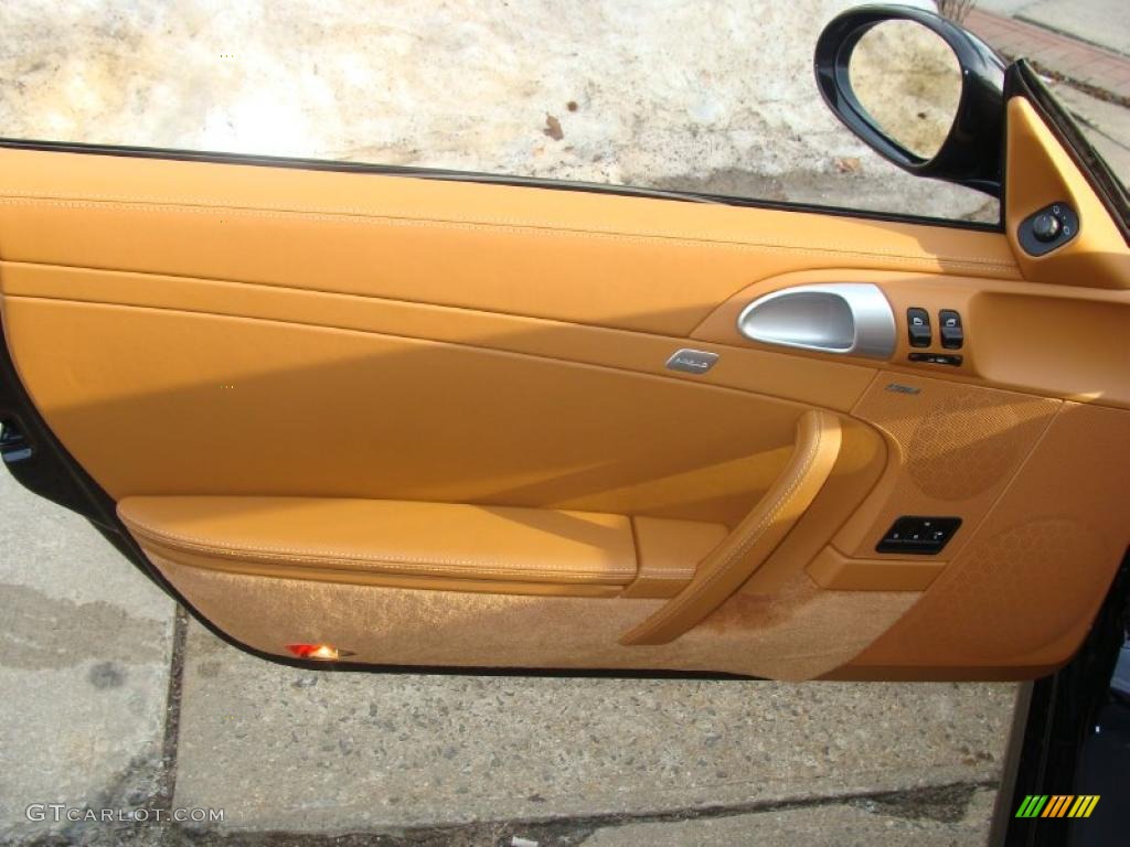 2011 Porsche 911 Carrera S Cabriolet Natural Brown Door Panel Photo #45580491