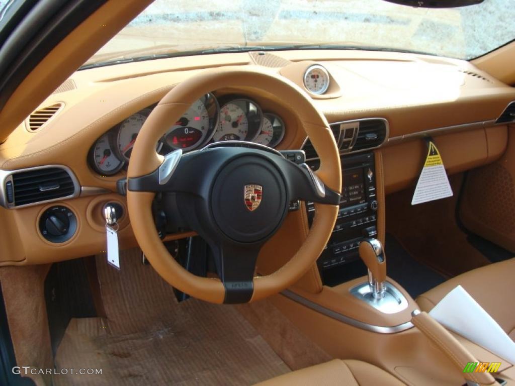 2011 Porsche 911 Carrera S Cabriolet Natural Brown Dashboard Photo #45580556