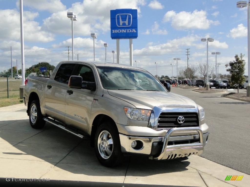 2008 Tundra SR5 CrewMax - Desert Sand Mica / Graphite Gray photo #2