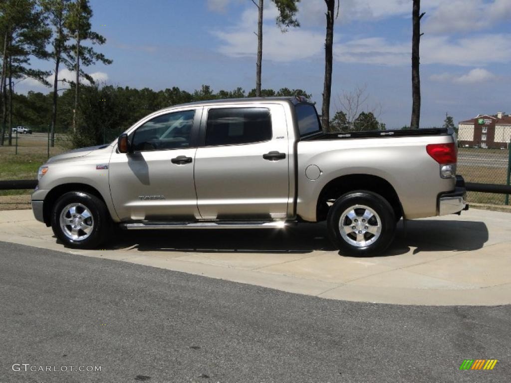 2008 Tundra SR5 CrewMax - Desert Sand Mica / Graphite Gray photo #7