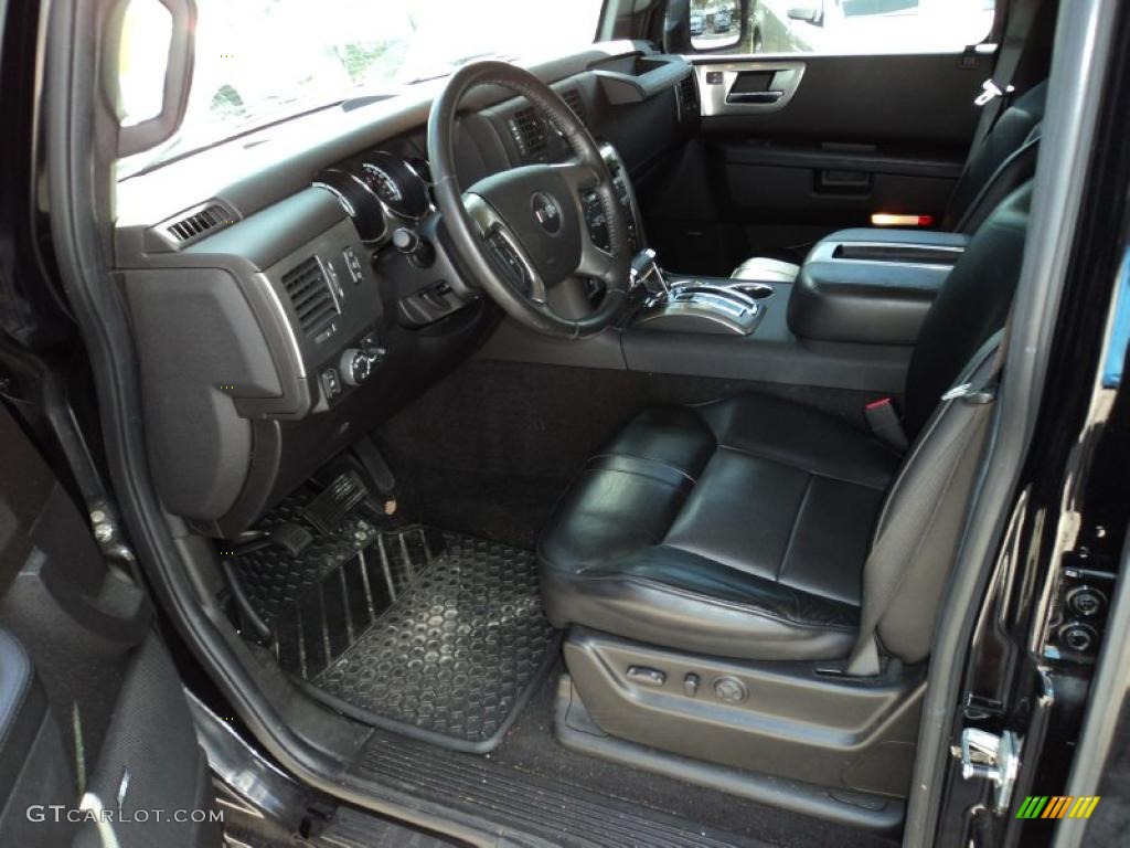 Ebony Black Interior 2008 Hummer H2 SUV Photo #45583695