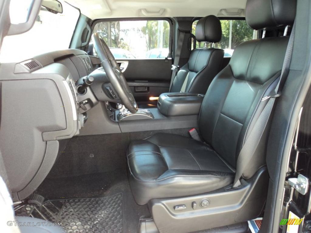 Ebony Black Interior 2008 Hummer H2 SUV Photo #45583707