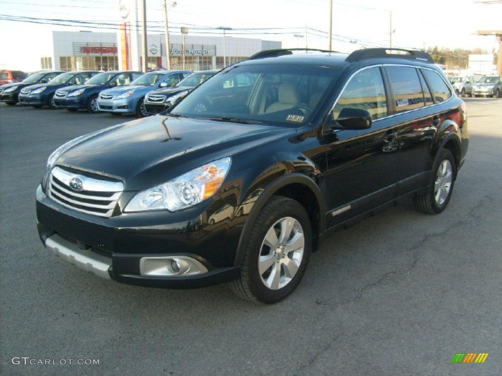 2011 Outback 2.5i Limited Wagon - Crystal Black Silica / Warm Ivory photo #7