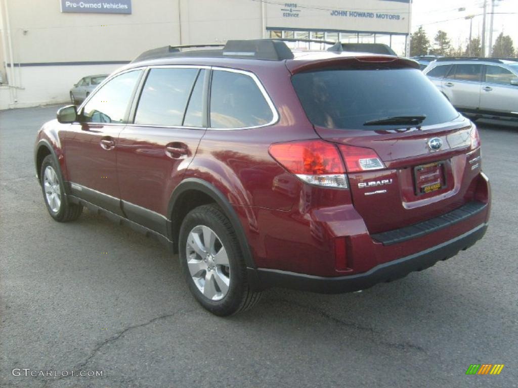 2011 Outback 2.5i Limited Wagon - Ruby Red Pearl / Warm Ivory photo #8