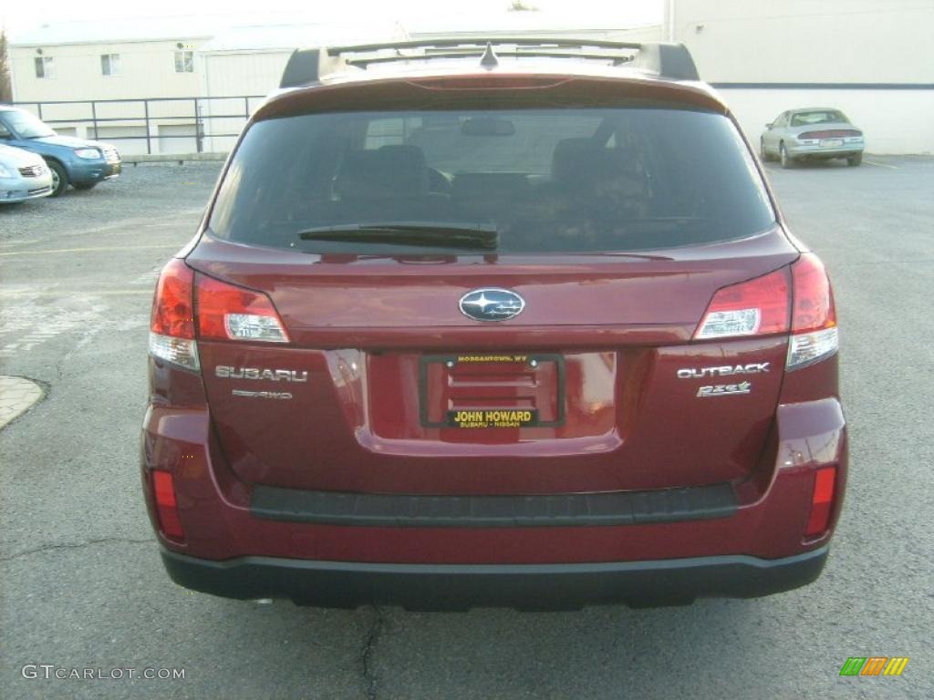 2011 Outback 2.5i Limited Wagon - Ruby Red Pearl / Warm Ivory photo #9