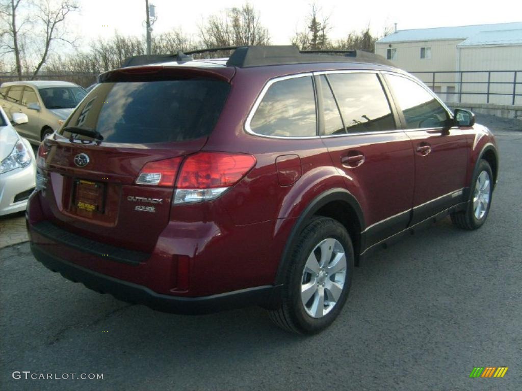 2011 Outback 2.5i Limited Wagon - Ruby Red Pearl / Warm Ivory photo #10