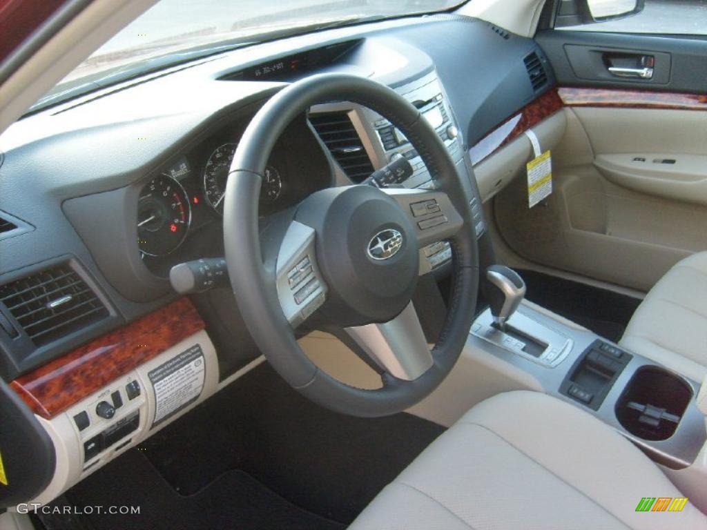Warm Ivory Interior 2011 Subaru Outback 2.5i Limited Wagon Photo #45586155
