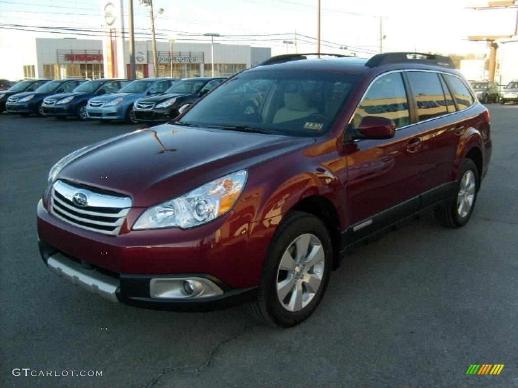 2011 Outback 2.5i Limited Wagon - Ruby Red Pearl / Warm Ivory photo #7