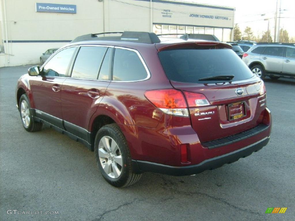 2011 Outback 2.5i Limited Wagon - Ruby Red Pearl / Warm Ivory photo #8