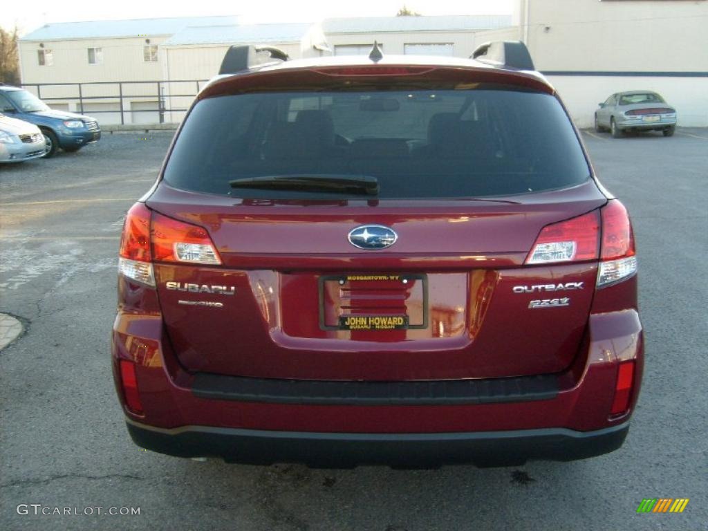 2011 Outback 2.5i Limited Wagon - Ruby Red Pearl / Warm Ivory photo #9