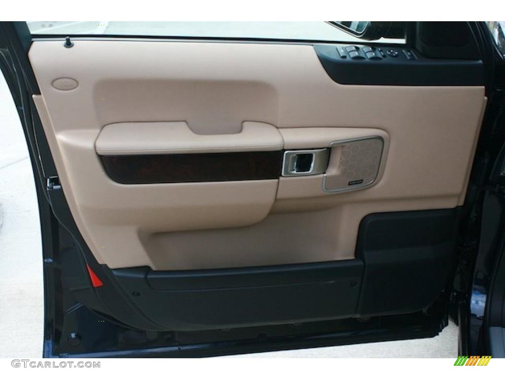 2010 Land Rover Range Rover HSE Sand/Jet Black Door Panel Photo #45586359