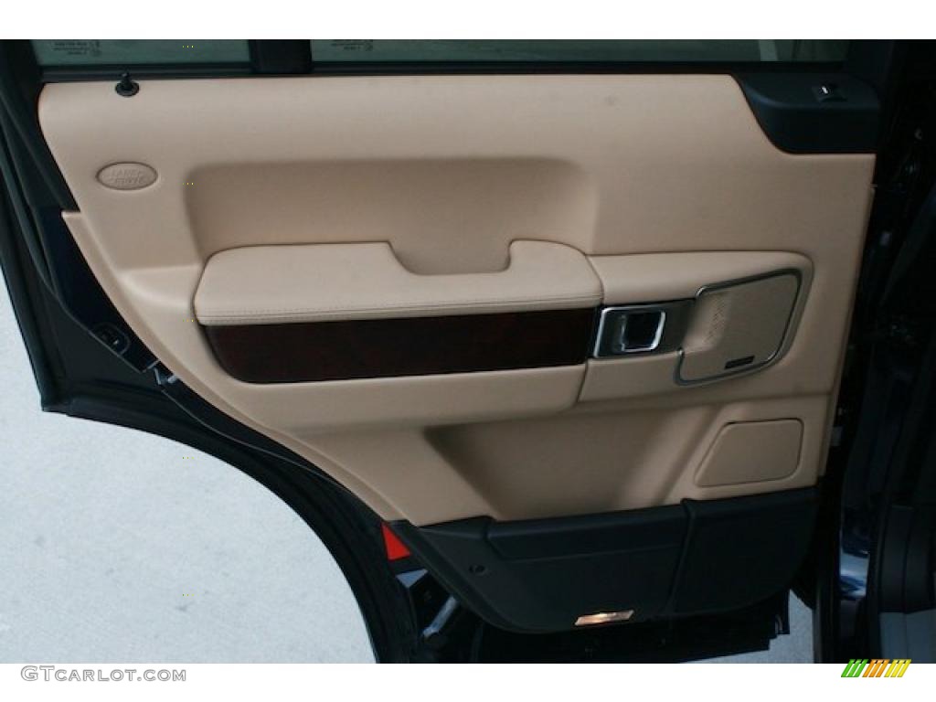 2010 Land Rover Range Rover HSE Sand/Jet Black Door Panel Photo #45586371