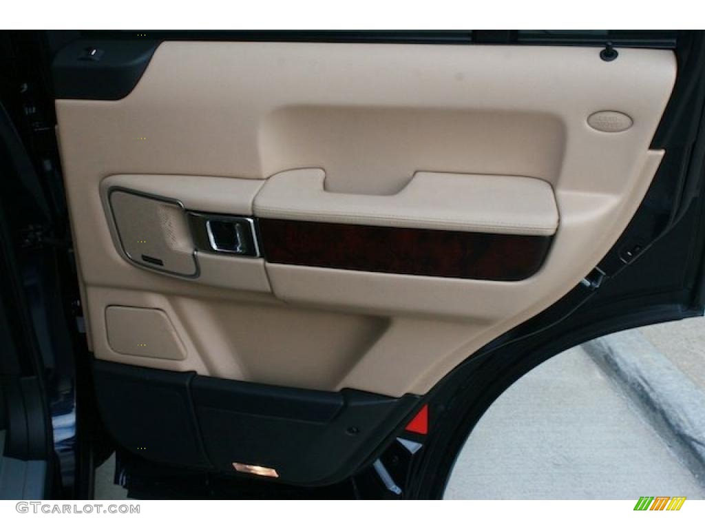 2010 Land Rover Range Rover HSE Sand/Jet Black Door Panel Photo #45586383