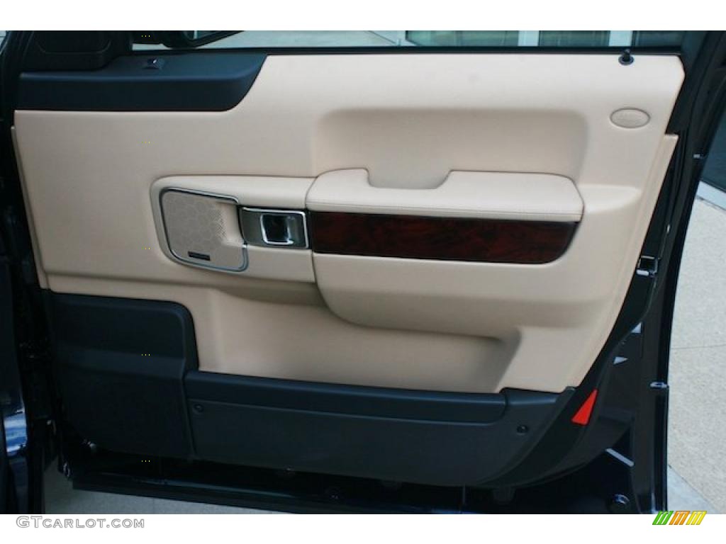 2010 Land Rover Range Rover HSE Sand/Jet Black Door Panel Photo #45586395