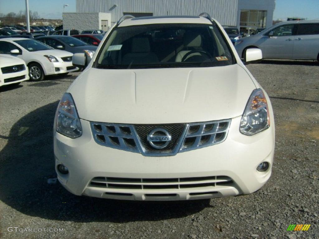 Pearl White 2011 Nissan Rogue SV AWD Exterior Photo #45588633