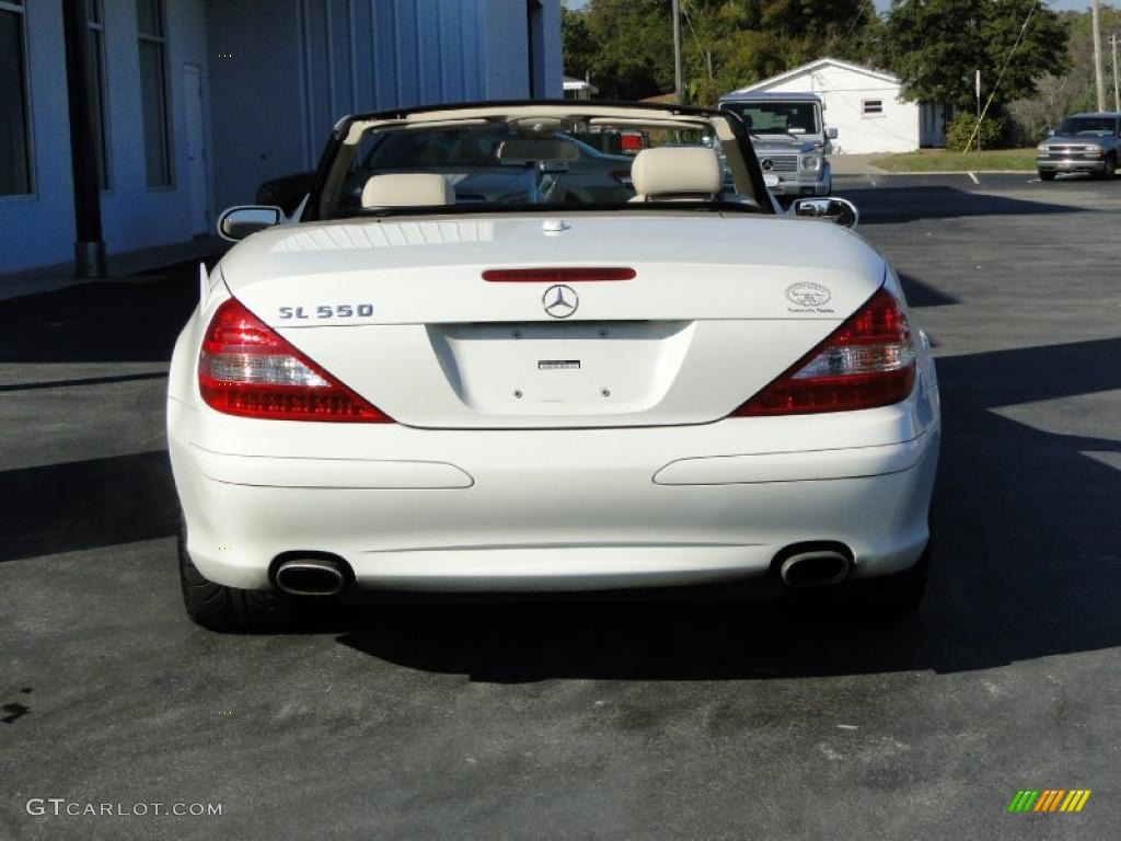 2007 SL 550 Roadster - Alabaster White / Stone photo #9