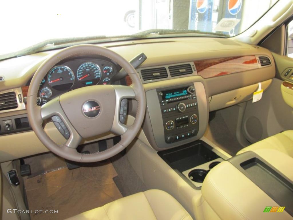 2011 GMC Sierra 1500 SLT Crew Cab Very Dark Cashmere/Light Cashmere Dashboard Photo #45589739