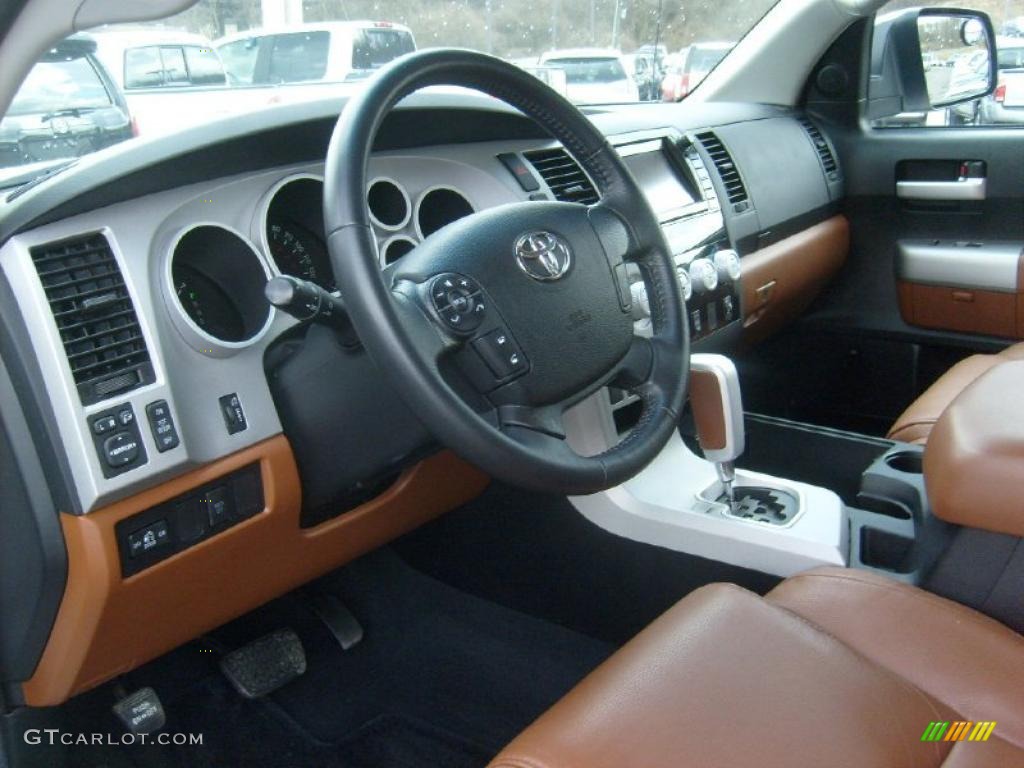 Red Rock Interior 2007 Toyota Tundra Limited Double Cab 4x4 Photo #45592695