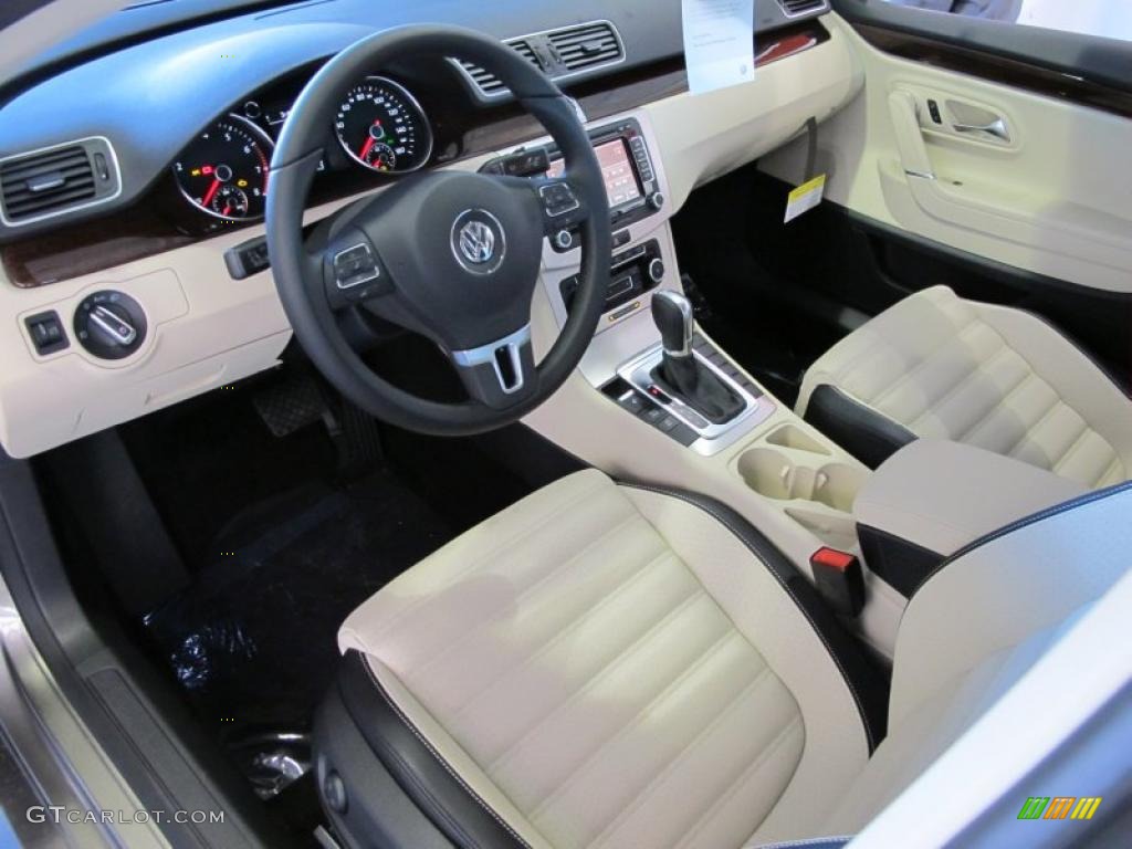 Black/Cornsilk Beige Interior 2012 Volkswagen CC Lux Plus Photo #45593095