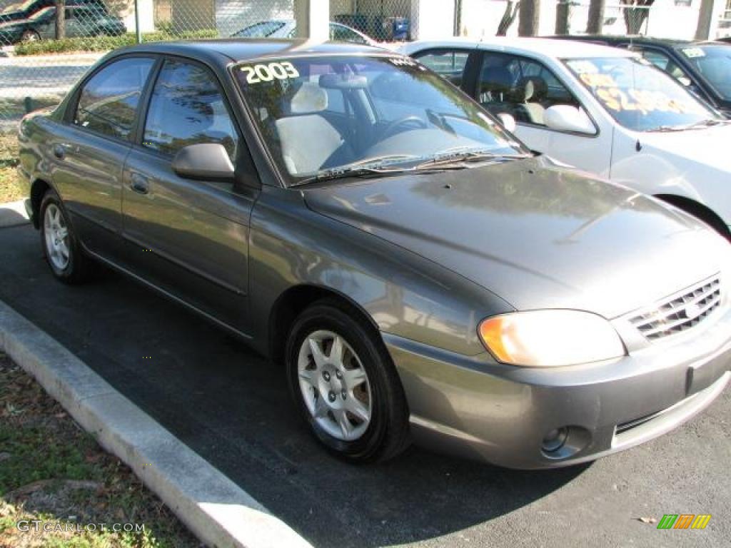 2003 Spectra LS Sedan - Pewter Grey / Grey photo #1