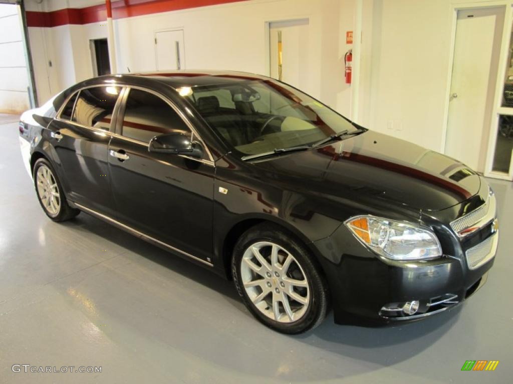 2008 Malibu LTZ Sedan - Black Granite Metallic / Titanium Gray photo #5