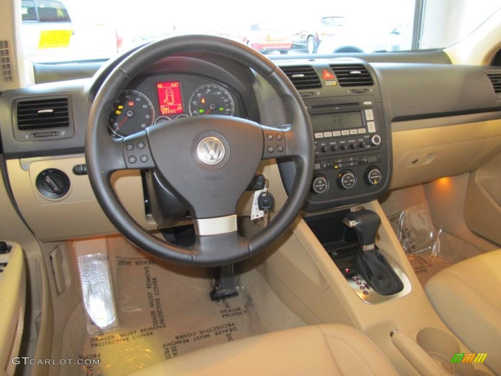 Pure Beige Interior 2009 Volkswagen Jetta SEL SportWagen Photo #45594220