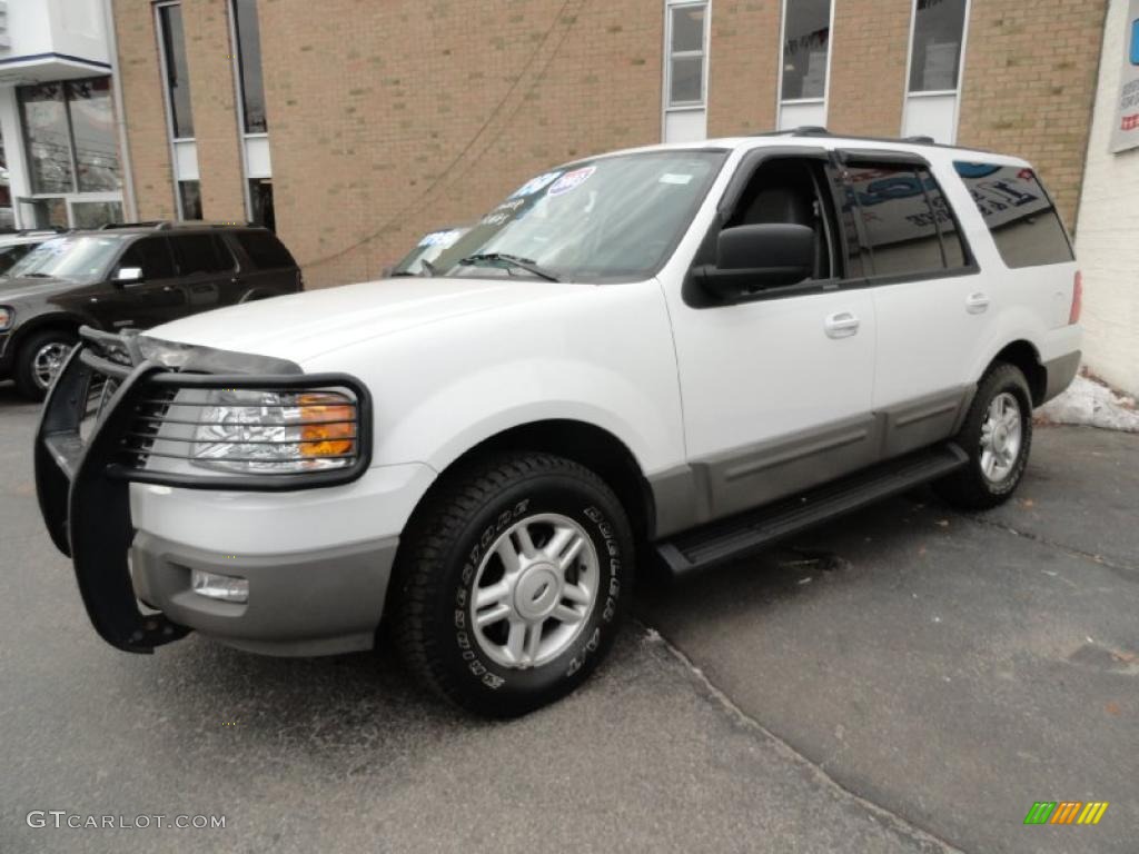 2003 Expedition XLT 4x4 - Oxford White / Flint Grey photo #6