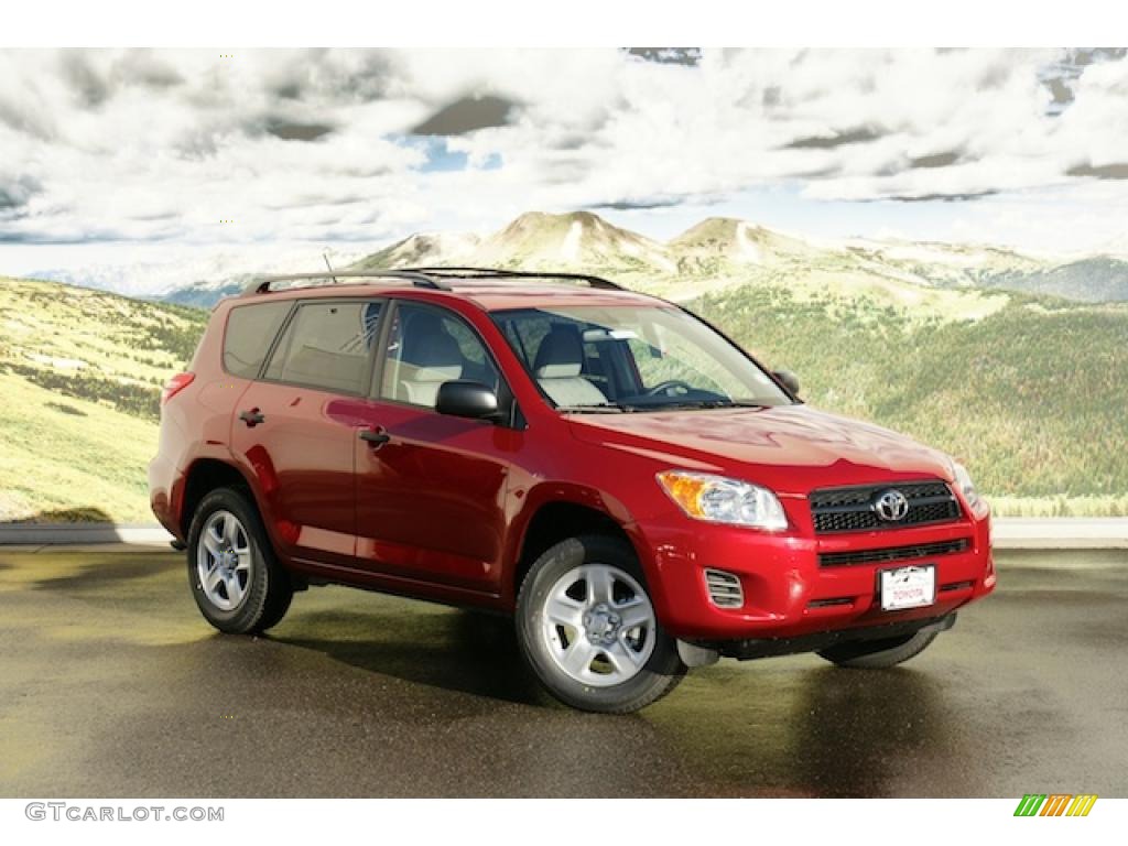 2011 RAV4 I4 4WD - Barcelona Red Metallic / Ash photo #1