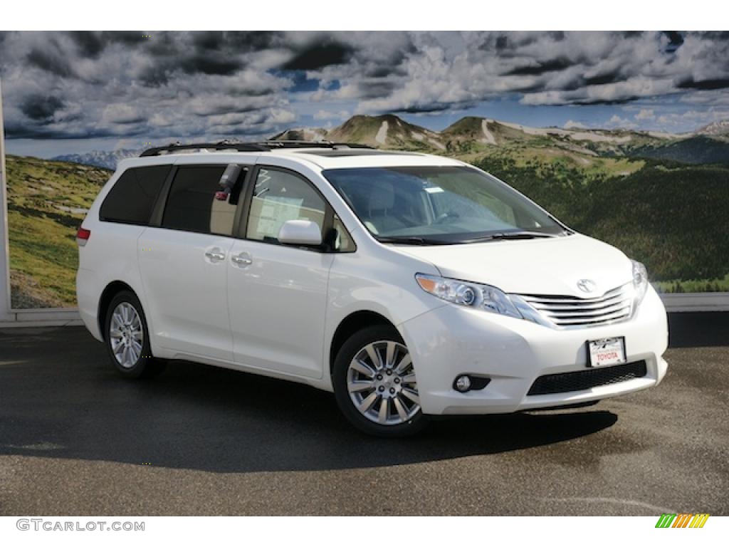 2011 Sienna Limited - Blizzard White Pearl / Light Gray photo #1