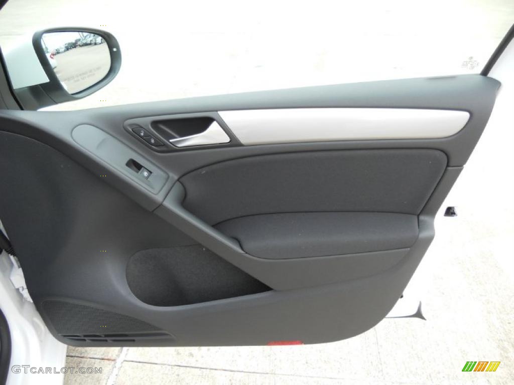 2011 Volkswagen Golf 4 Door TDI Titan Black Door Panel Photo #45599477