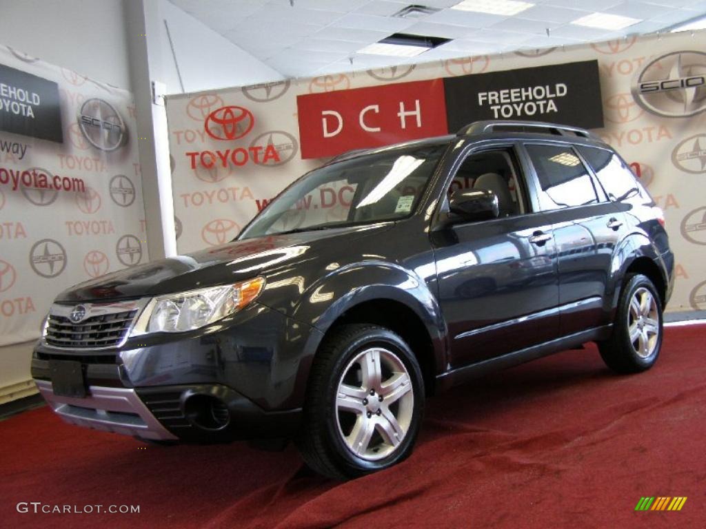 2009 Forester 2.5 X Premium - Obsidian Black Pearl / Platinum photo #1