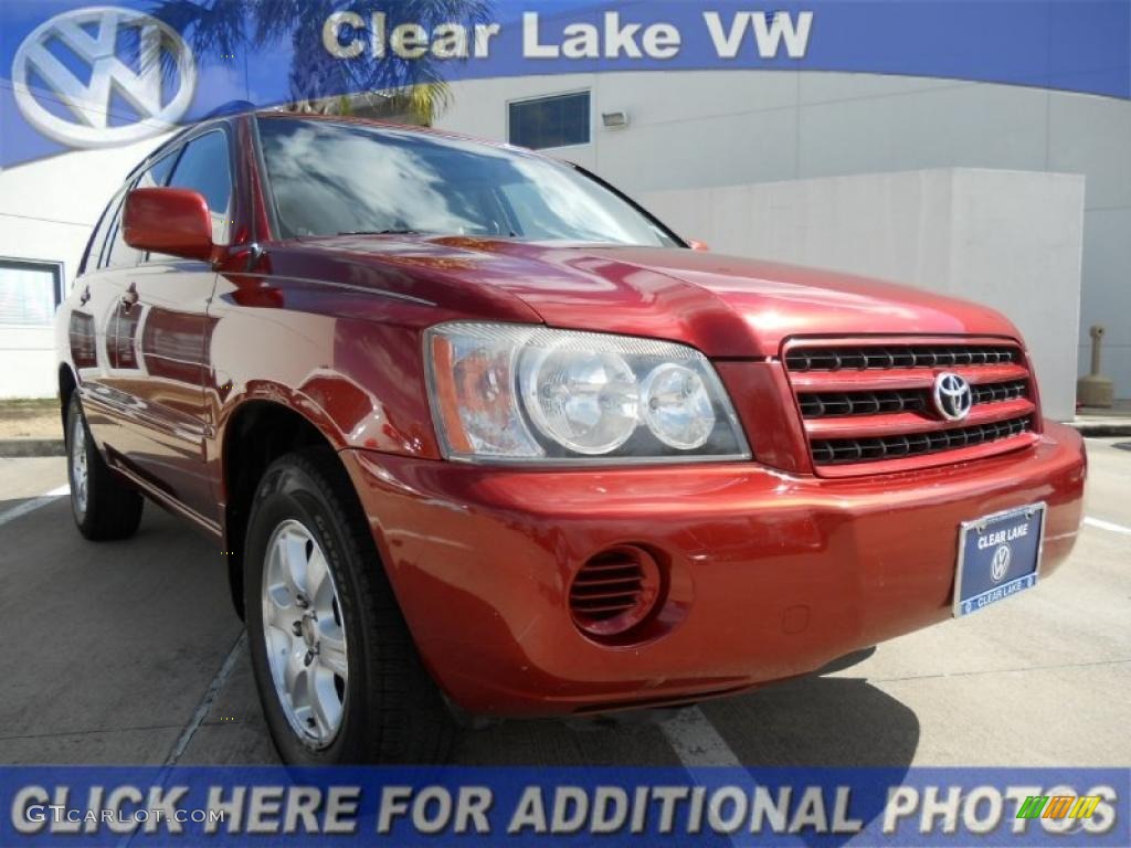 2001 Highlander  - Sundown Red Pearl / Ivory photo #1