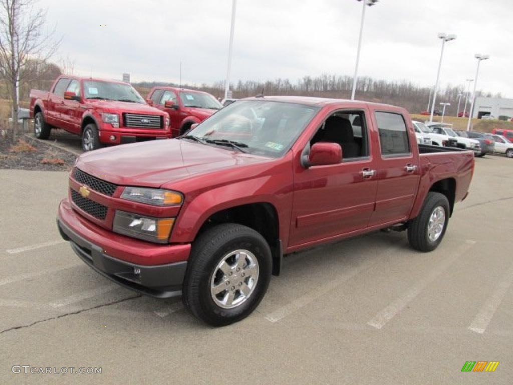 2010 Colorado LT Crew Cab 4x4 - Cardinal Red Metallic / Ebony photo #4