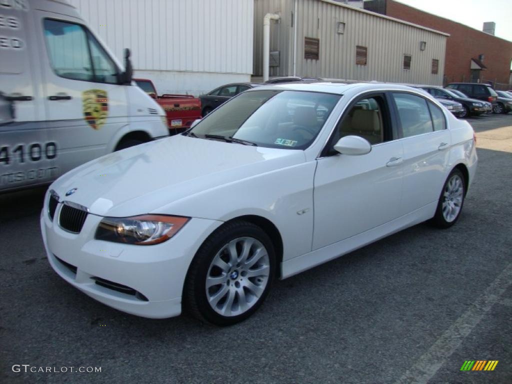 2006 3 Series 330xi Sedan - Alpine White / Beige photo #2