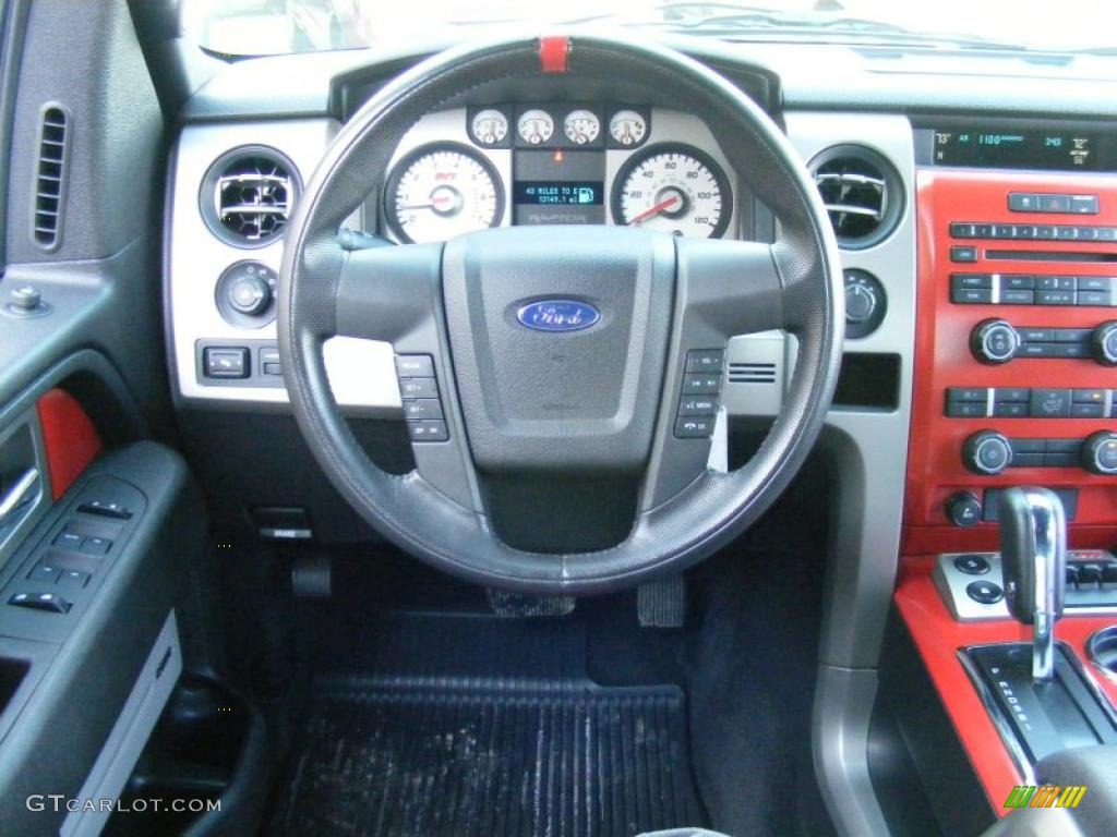 2010 F150 SVT Raptor SuperCab 4x4 - Tuxedo Black / Raptor Black/Orange photo #16