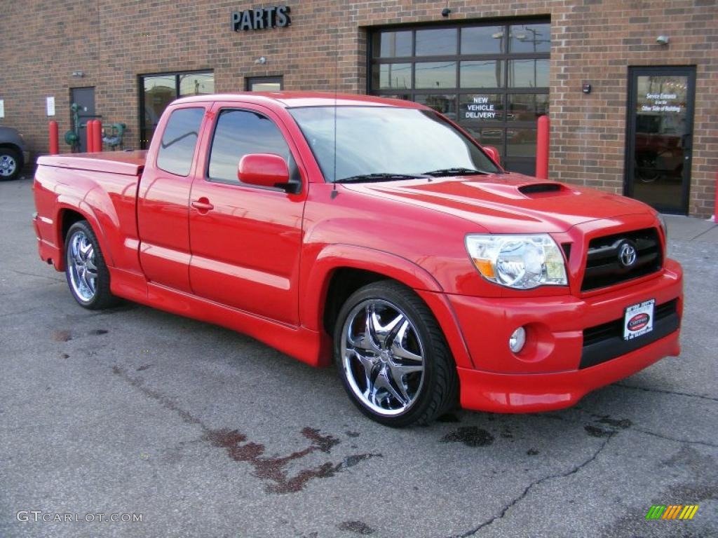 2006 Tacoma X-Runner - Radiant Red / Graphite Gray photo #1